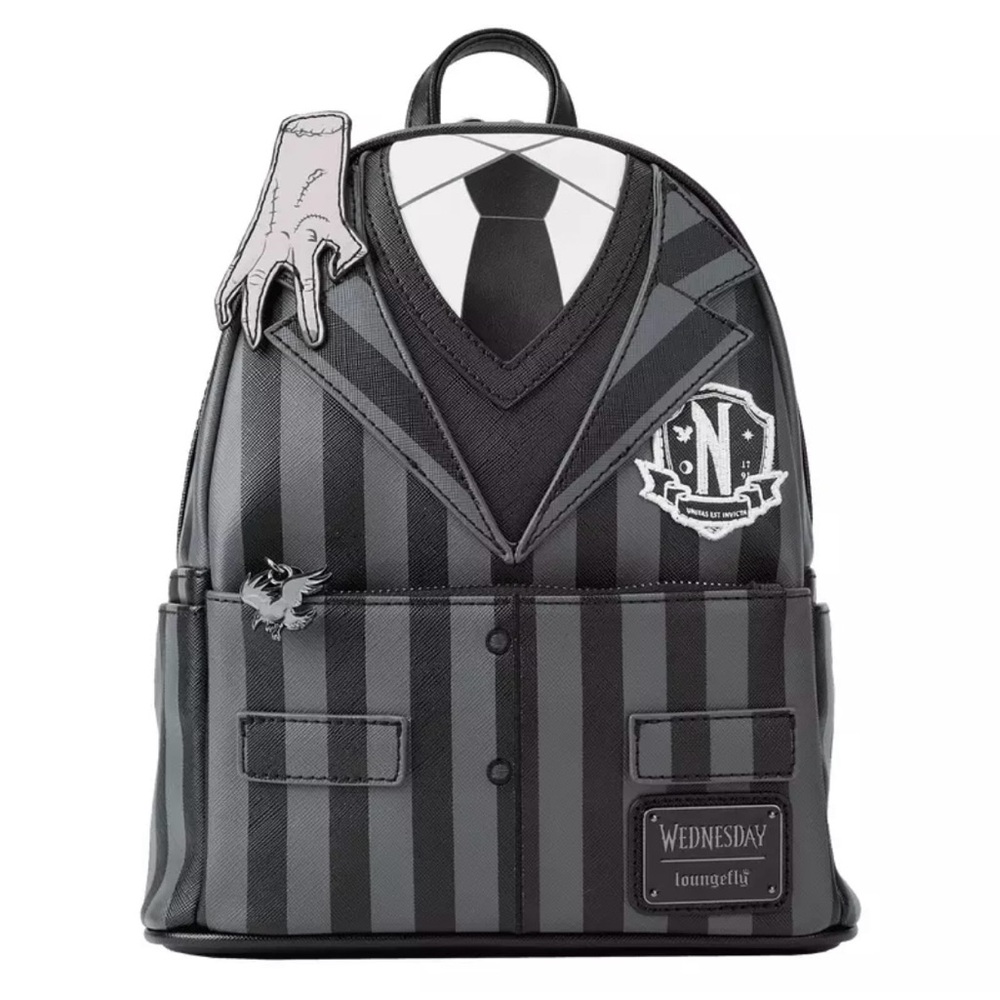Wednesday Adams Nevermore Cosplay Mini Backpack Loungefly **NEW WITH TAGS**